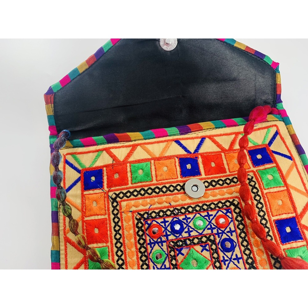 Purse Bag Women‎ Colorful Indian Designer Handmade Embroidery Ladies New - Picture 5 of 6